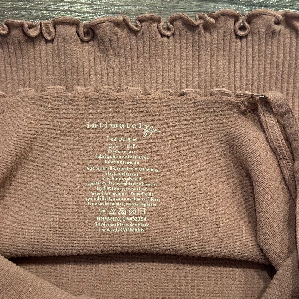 Free People Ruffled Ribbed Camisole - Soft Pink - Picture 4 of 6